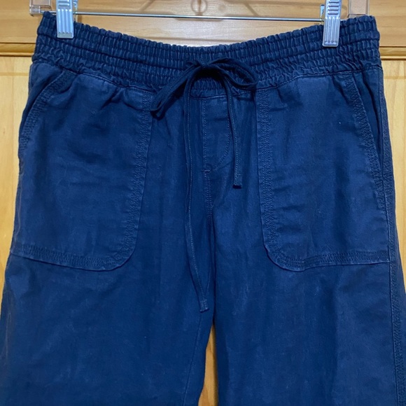 Lucky Brand Navy Blue Boot Cut Linen Blend Woman’s Pull On Pants Size XS. - Picture 5 of 14